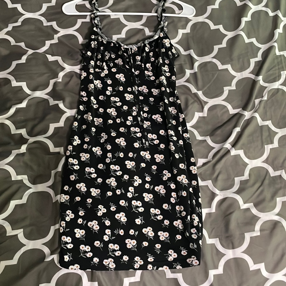 black floral dress
